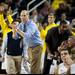 Michigan head coach John Beilein reacts to a score in the game against Saginaw Valley State on Monday. Daniel Brenner I AnnArbor.com